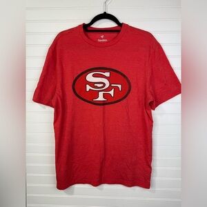 Fanatics San Francisco 49er’s Men's red Number 1 Dad graphic Tshirt. Size large